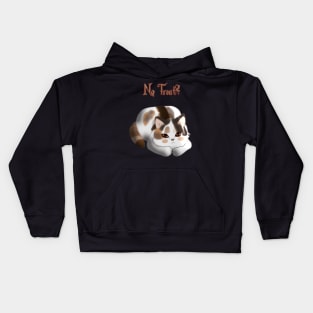 Treat Hungry Calico Kitty With Begging Eyes Kids Hoodie